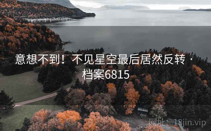 意想不到！不见星空最后居然反转 · 档案6815