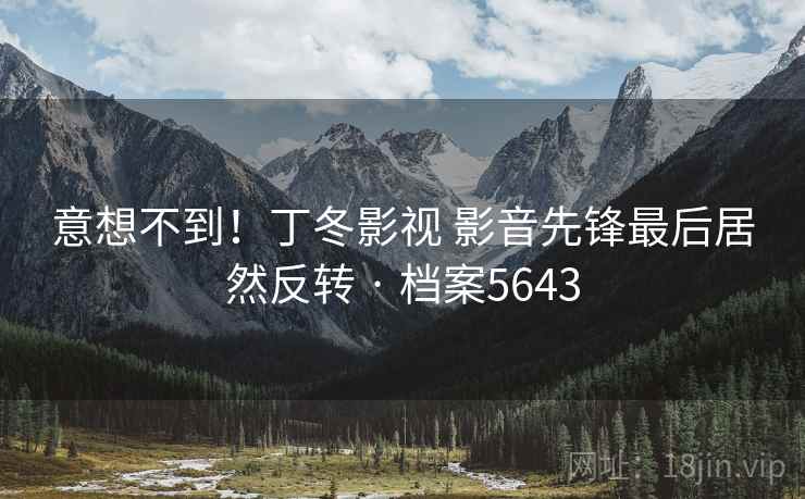 意想不到！丁冬影视 影音先锋最后居然反转 · 档案5643